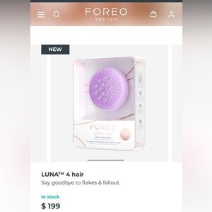 FOREO LUNA 4 Hair - Scalp Massager - Strengthens hair & purifies scalp